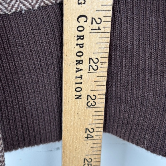 VTG Y2K Delias Wool Bomber Jacket XL Brown Herringbone Pea Coat Retro Punk Skate - Picture 9 of 12